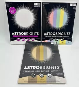 Astrobrights Natural, Pastel & White Multi-Colored Cardstock | Lot of 3 | 180 Ct - Picture 1 of 1