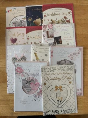 WEDDING DAY CARD - 11 DESIGNS TO CHOOSE FROM - SEE OTHER LISTINGS TOO - Image 1 of 4