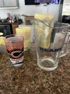 Bears Super Bowl Beer Glass Set Includes 5 Pieces BRAND NEW - Picture 1 of 6