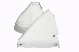 Fits Datsun 240z, 260z, 280z Leather Manual Shift & E-Brake Boots SET White - Bild 1 von 5