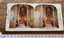 FAMOUS HOLY STAIRWAY - ROME - Antique 1906 QUAKER OATS PROMO Colour Stereoview