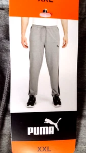 Puma XXL Sweat Pants Gray with Black Stripe Athletic Training Stretchlite Soft - Picture 1 of 9