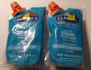 2 Elmer's Spray It! Outdoor Play Washable Color Liquid Chalk 13.5 oz New - Picture 1 of 3