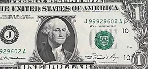 1981 $1 DOLLAR BILL ( KANSAS J ) SHEET NOTE UNCIRCULATED - Picture 1 of 3