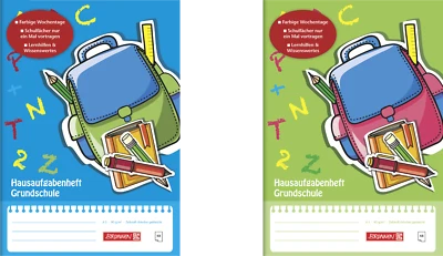 Brunnen Hausaufgabenheft Grundschule farbige Tageszuordnung 1x Fach vortragen
