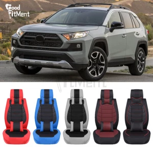 For Toyota RAV4 Car Seat Covers PU Leather Front Rear Cushion Protector Full Set - Picture 1 of 31
