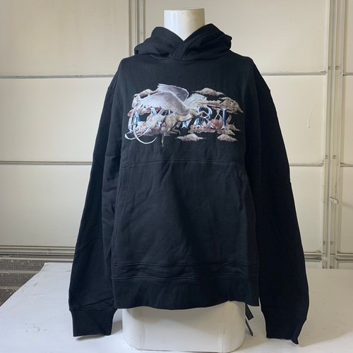 Felpa con cappuccio AMIRI Pegasus Script da uomo taglia 3XL nera