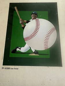 RARE REGGIE JACKSON 1979 TV GUIDE ART PRINT - Picture 1 of 3