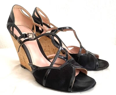 PRADA MILANO STRAPPY WEDGE SHOES  SZ  EU 40  US 10 - Image 1 of 4