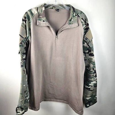 Combat Shirt 男式 L Ripstop 战术响应 Multicam 1/4 拉链男式 L 码 — 第 1/4 张图片