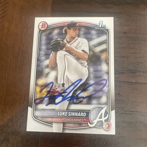 2025 Bowman BP62 Luke Sinnard Prospects Atlanta Braves 1st Bowman AUTO SIGNED IP - Picture 1 of 12