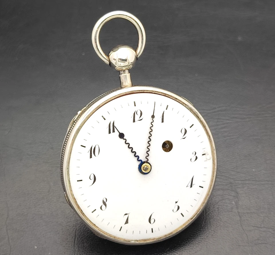 Montre gousset argent 56 mm, sonnerie heures et quarts - Photo 1/4