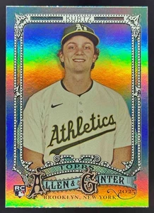 2025 Topps Baseball Allen & Ginter Nick Kurtz ritratto argento #296 RC Athletics - Foto 1 di 10