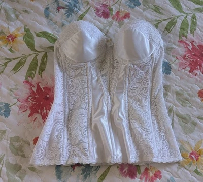 Gancho Va Bien feminino sem costura fecho para os olhos ampulheta bustiê marfim tamanho 34B - Imagem 1 de 4