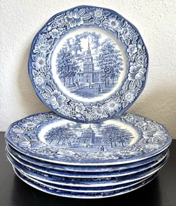 LIBERTY BLUE, INDEPENDENCE HALL, Staffordshire, Ironstone, Made in England, Vint - Bild 1 von 4