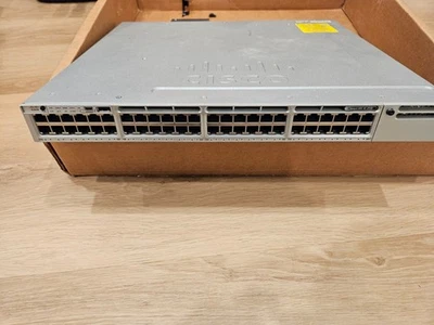 Cisco WS-C3850-48P 48-Port PoE+ Gigabit Switch w/ C3850-NM-BLANK, 1100W PSU - Image 1 of 4