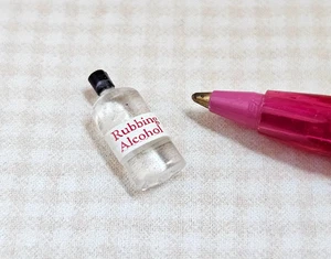 Miniature Clear Rubbing Alcohol Bottle, 3/4" Tall: DOLLHOUSE 1:12 - Picture 1 of 1