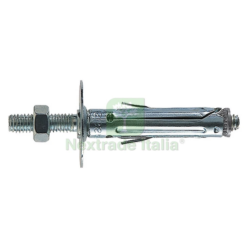 50PZ TASSELLO ACCIAIO CON DOPPIA VITE SBS 9 5 M6 Ã˜ 9 X 45 MM: - Immagine 1 di 1