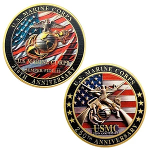 Marines 250 Anniversary Challenge Coin Military Collectable Armed Forces 1 Stück - Bild 1 von 6