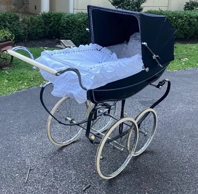 Cochecito Balmoral Vintage Silver Cross - hecho a mano en el Reino Unido Foto 1 de 4