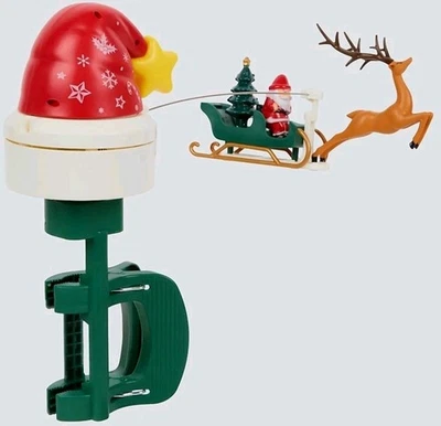 DREHENDE / ROTIERENDE WEIHNACHTSBAUM-SPITZE , " MÜTZE, WEIHNACHTSMANN ,  RENTIER - Bild 1 von 4