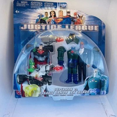 Superman Vs Assault Armor Lex Luthor Justice League Unlimited 2 pk NIP - Image 1 of 4