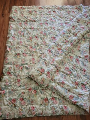 Edredón Vintage Ralph Lauren Bretaña Completo Queen Floral Rosas Ropa de Cama Foto 1 de 4