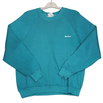 Sudadera grande vintage MacGregor para hombre azul verdoso mezcla de algodón pulóver Foto 1 de 4