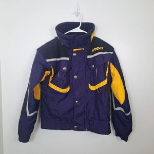 Spyder Blue Yellow Boys Ski Snowboarding Outdoor Winter Coat Size 18/20 - Picture 1 of 10