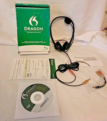 Dragon Naturally Speaking Speech Recognition Software Headset Version Home 12 - Image 1 of 4