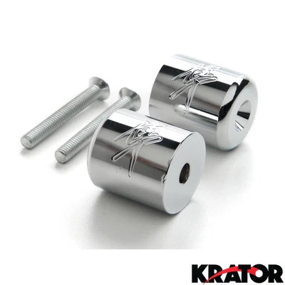 Tapas de extremo de agarre de mano con logotipo de extremo de barra cromadas para Suzuki Hayabusa GSX1300R 2005-2006 Foto 1 de 3