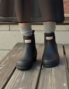 Hunter Damen Original Chelsea Boots Schwarz WFS2078RMA BLK - Bild 1 von 20