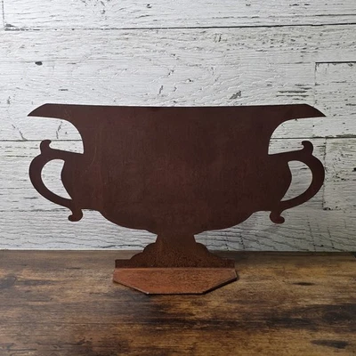 Urn Shaped Iron Propagation Sculpture Decorative 14" Wide 8¼ Tall Rare - Image 1 of 4