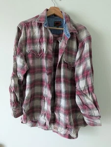 Boston Traders Flannel Shirt Check Plaid Long Sleeve Multicoloured Mens Large - Picture 1 of 2