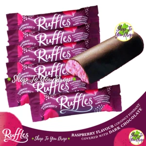 6 VALEO - JAMESONS RASPBERRY RUFFLES BARS 26g Coconut Dark✨120 Calories Per Bar✨ - Picture 1 of 7