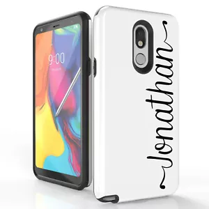 Funda Carcasa HÍBRIDA Personalizada Nombre Personalizado Para LG Stylo 6,5,5x,K51, Escape Plus - Imagen 1 de 6