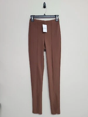 Pantalones para mujer Forever 21 tiro medio pierna dividida marrón elásticos nuevos con etiquetas. Talla S Foto 1 de 4