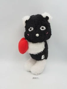 AAA Bear Panda Black B2611 Heart Love Plush 8" Stuffed Toy Doll Japan - Picture 1 of 7