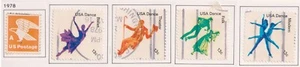(F219-27) 1979 USA 2lots 5stamps A Postage &USA Dance value to 13c (AB) - Picture 1 of 1