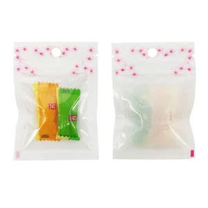 100 bolsas de almacenamiento transparentes para ventanas y blancas con estampado de flores bolsa plana resellable - Imagen 1 de 5