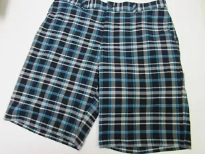 Adidas Golf Uomo Blu Plaid Taglia 36 Pantaloncini Microfibra Moderno Activewear - Foto 1 di 8