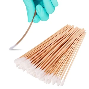 Cotton Swabs Bamboo Wooden Handles Cotton Tipped Applicator 3" & 6" - Picture 1 of 15