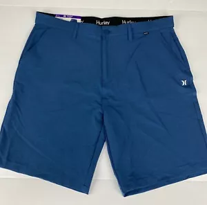 Pantalón corto de caminata híbrido Hurley para hombre talla Entrepierna 40 azul 9" nueva con etiquetas - Imagen 1 de 4