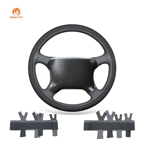 MEWANT Envoltura de volante de cuero sintético gris negro para Chevy Tahoe Silverado1995 - Imagen 1 de 10