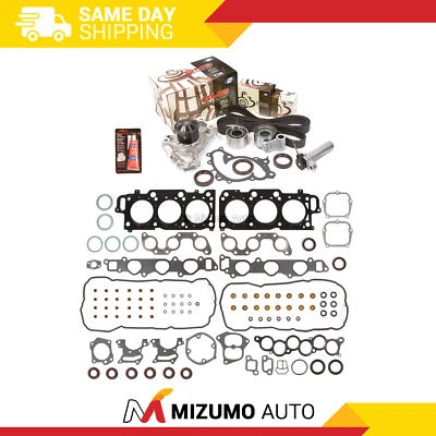 Head Gasket Set Timing Belt Kit Water Pump Fit 99-04 Toyota Lexus ES300 1MZFE - Image 1 of 4