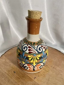 Mexican Polka Liquor DECANTER-Handpainted Aprox 7.5 H X 16” W Licorera Mexicana - Picture 1 of 3