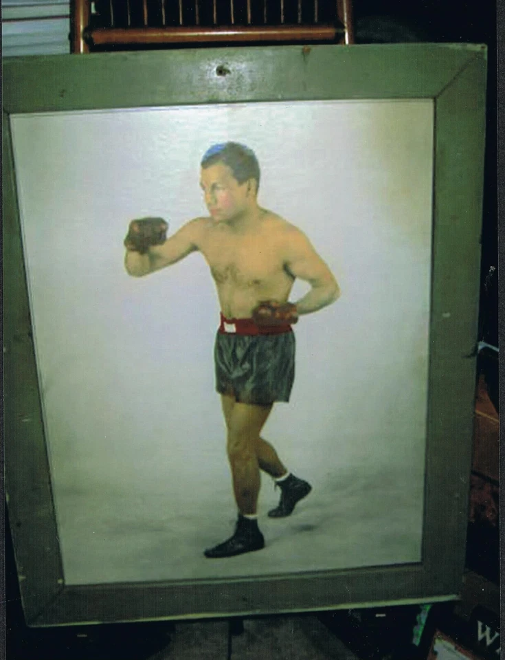 Póster fotográfico de gran formato TONY CANZONERI campeón de 1930 enmarcado raro   Foto 1 de 1