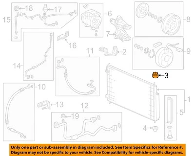 HONDA OEM 01-22 Accord Crosstour-Condenser Upper Insulator 80107S2X000 Foto 1 de 2
