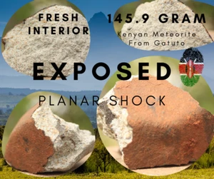 Gatuto Meteorite from Kenya Fell on 4/24/2020 witnessed fall 145 grams with dirt - Picture 1 of 6