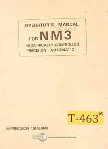 Tsugami NM3, lathe Operations and Programming Manual Year (1985) - Picture 1 of 2